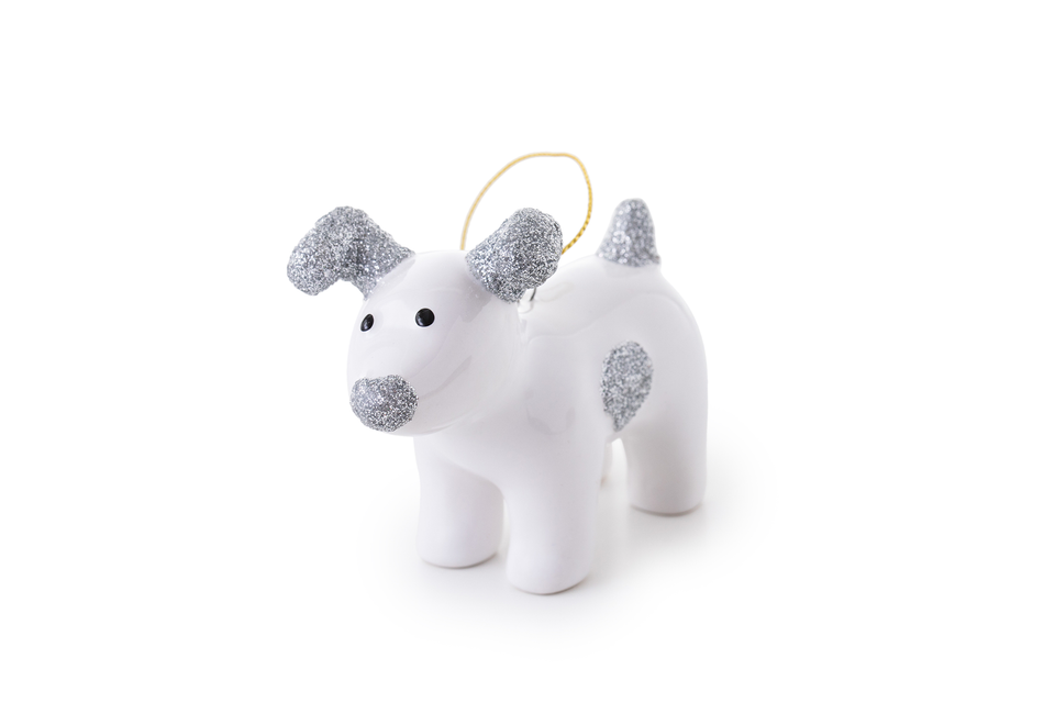 Snowdog Decoration - Sparky Silver